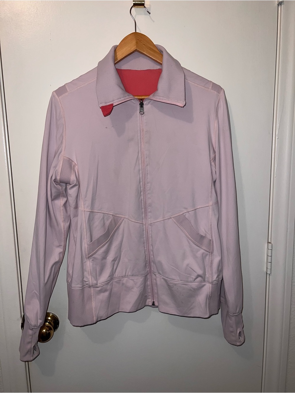 lululemon athletica Light Pink Zip-Up Bomber Jacket